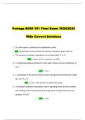 Portage BIOD 151 Final Exam 2024/2025 With Correct Solutions