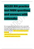NCLEX RN practice  test NGN questions  and answers with  rationales