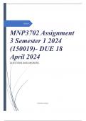 MNP3702 Assignment 3 Semester 1 2024 (150019)- DUE 18 April 2024