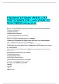 Fresenius RN Exam QUESTIONS WITH COMPLETE 100% VERIFIED SOLUTIONS 2024/2025