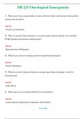 NR 225 Oncological Emergencies  (Latest 2024 / 2025) Questions and Answers (Verified Answers)