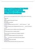 Missouri Constitution Test Study Guide QUESTIONS WITH COMPLETE 100% VERIFIED SOLUTIONS 2024/2025