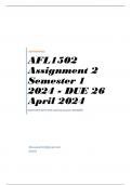 AFL1502 Assignment 2 Semester 1 2024 - DUE 26 April 2024