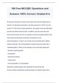 100 Free MCCQE1 Questions and Answers 100% Correct | Graded A+s