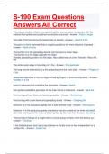 S-190 Exam Questions Answers All Correct