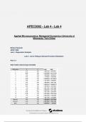 APEC3002 - Lab 4 - Lab 4   Applied Microeconomics: Managerial Economics (University of Minnesota, Twin Cities)