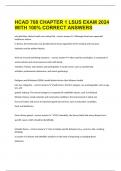  HCAD 708 CHAPTER 1 LSUS EXAM 2024 WITH 100% CORRECT ANSWERS