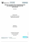 Determinación de los productos del petróleo por destilación 