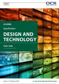 OCR A Level in Design and Technology