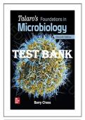 Test Bank - Talaro’s Foundations in Microbiology, 11th Edition by Barry Chess, (All Chapters Included 1-27)