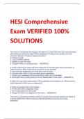HESI Comprehensive  Exam VERIFIED 100%  SOLUTIONS 
