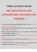 OSHA 10 FINAL EXAM 100+ QUESTIONS AND ANSWERS 2024 .