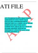 ATI PHARMACOLOGY PROCTORED ASSESSMENT SOLUTION PACK FINALS/RN COMPREHENSIVE PREDICTOR ALL FORM A,B &C WITH COMPLETE SOLUTION $ATI COMMUNITY HEALTH ALL SETS OF EXAMS GRADED A(OVER 40 DIFFERENT UPDATED 2021-2022 EXAMS GRADED A)