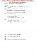 Solutions Manual for Applied Strength of Materials 7e by Robert Mott, Joseph Untener