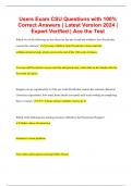 Users Exam CSU Questions with 100% Correct Answers | Latest Version 2024 | Expert Verified | Ace the Test