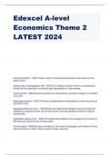 Edexcel A-level Economics Theme 2 LATEST 2024 