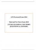 ATI RN NURSING CARE OF CHILDREN PROCTORED EXAM 2023 VERSION (UPDATED) A GRADE ASSURED