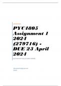 PYC4805 Assignment 1 2024 (279716) - DUE 23 April 2024