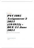 PYC4805 Assignment 2 2024 (594952) - DUE 24 June 2024