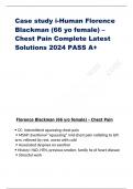 Case study i-Human Florence Blackman (66 yo female) – Chest Pain Complete Latest Solutions 2024 PASS A+