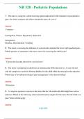 NR 328 - Pediatric Populations  (Latest 2024 / 2025) Questions and Answers (Verified Answers)