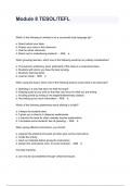 Module 8 TESOL/TEFL EXAM QUESTIONS AND ANSWERS 
