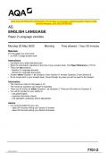 2023 AQA AS ENGLISH LANGUAGE 7701/2 Paper 2 Language varieties Question Paper & Mark scheme (Merged) June 2023 [VERIFIED]