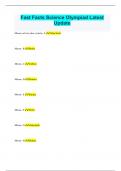Fast Facts Science Olympiad Latest  Update