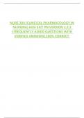 NURS 304 (CLINCICAL PHARMACOLOGY IN  NURSING) HESI EXIT PN VERSION 1,2,3  |FREQUENTLY ASKED QUESTIONS WITH  VERIFIED ANSWERS|100% CORRECT.