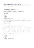 TEAS 7 Math Practice Test with complete solution