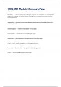 WGU C785 Module 3 Summary Paper