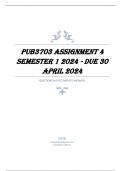 PUB3703 Assignment 4 Semester 1 2024 - DUE 30 April 2024