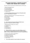 NUR EXAM QUESTIONS & ANSWERS IN ORTHO PAEDICS AND TRAUMA 100% A GRADED