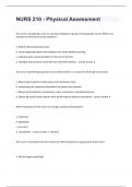 NURS 210 - Physical Assessment questions n answers graded A+