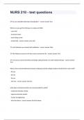 NURS 210 - test questions with correct answers graded A+