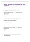 IBCLC - Breastmilk Composition and Function Questions & Answers Already Graded A+