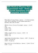 ABR Medical Physics Part 3 Assessment Test - Rules of Thumb Questions with Complete Solutions