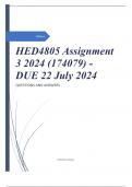 HED4805 Assignment 3 2024 (174079) - DUE 22 July 2024