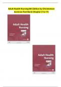 Adult Health Nursing 6th Edition By Christensen kockrow-Test Bank Chapter (1 to 17)
