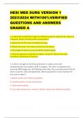 HESI MED SURG VERSION 1  20232024 WITH100%VERIFIED  QUESTIONS AND ANSWERS  GRADED A 1. A client with a productive cough has obtained a sputum specimen for culture as  instructed. What is the best initial nursing action? A. Administer the first dose of