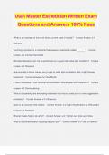 Utah Master Esthetician Written Exam Questions and Answers 100% Pass