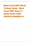 West Coast EMT Block 3 Study Guide / West Coast EMT Block 3 Study Guide 2024 UPDATE GRADED A+    what is the function of the liver - ANS-Removing waste created by digestion produce bile      where is the liver located - ANS-right upper quadrant      what 