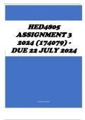 HED4805 Assignment 3 2024 (174079) - DUE 22 July 2024