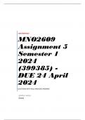 MNO2609 Assignment 5 Semester 1 2024 (399385) - DUE 24 April 2024