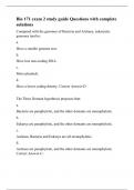 Bio 171 exam 2 study guide Questions with complete solutions