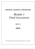 CHEM121 GENERAL CHEMISTRY MODULE 1 COMPREHENSIVE FINAL ASSESSMENT REVIEW