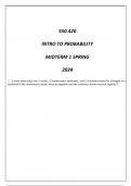 550.420 INTRO TO PROBABILITY MIDTERM 1 SPRING 2024 PRAC QNS.