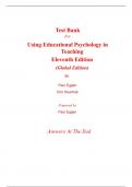 Test Bank for Using Educational Psychology in Teaching 11th Edition (Global Edition) By Paul Eggen, Don Kauchak (All Chapters, 100% Original Verified, A+ Grade)