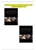 American Corrections 10th Edition by Todd R. Clear - Test Bank Chapter (1 to 22)