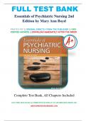 Test Bank For Essentials of Psychiatric Nursing 2nd Edition By Mary Ann Boyd; Rebecca Luebbert 9781975139810 Chapter 1-31 Complete Guide .